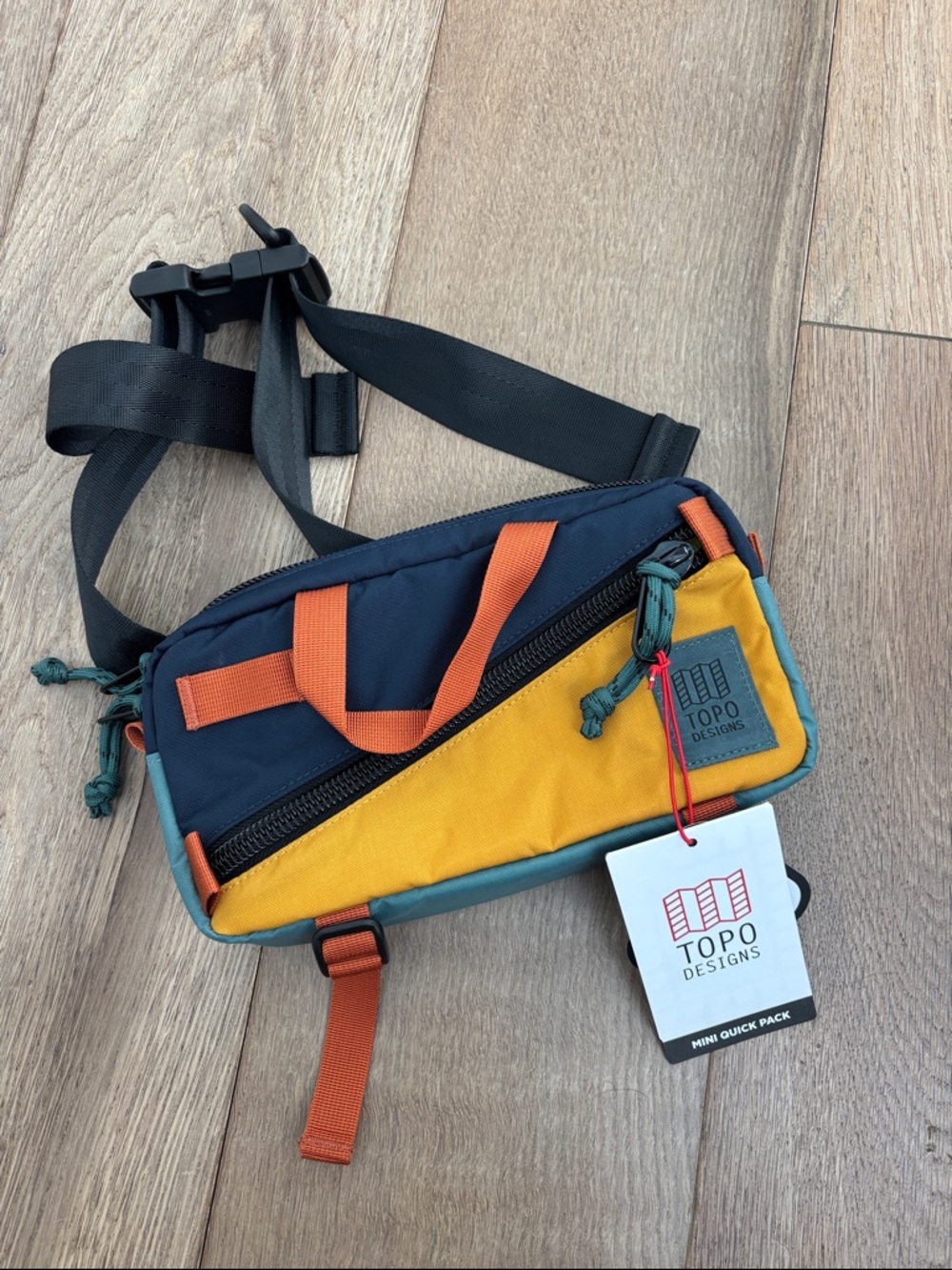 Topo Designs Men’s Mini Quick Pack Crossbody - Navy, Mustard & Teal